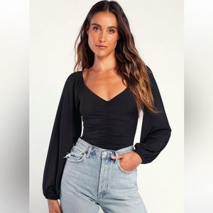 Lulu’s Ruched Bodysuit